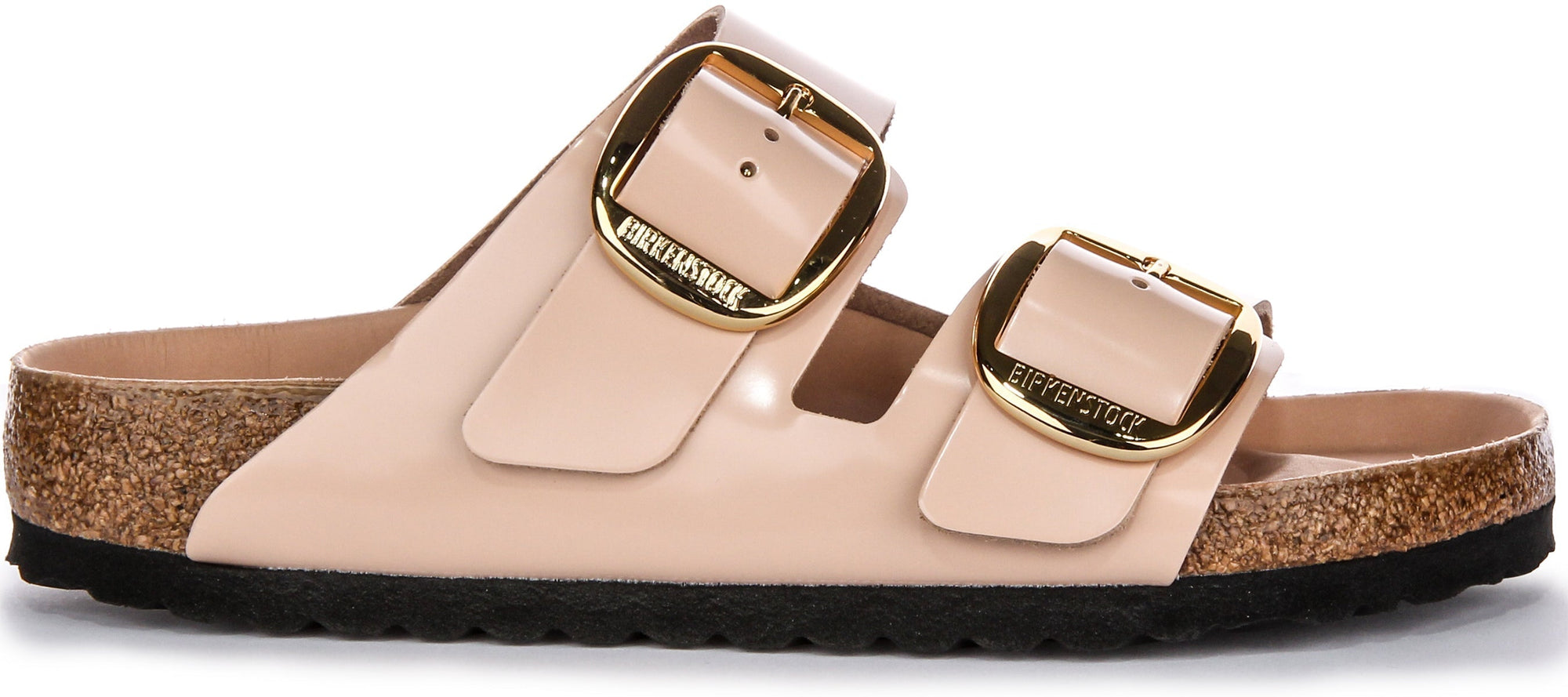 Sandales Birkenstock Arizona | Cuir véritable beige - grande boucle pour femmes