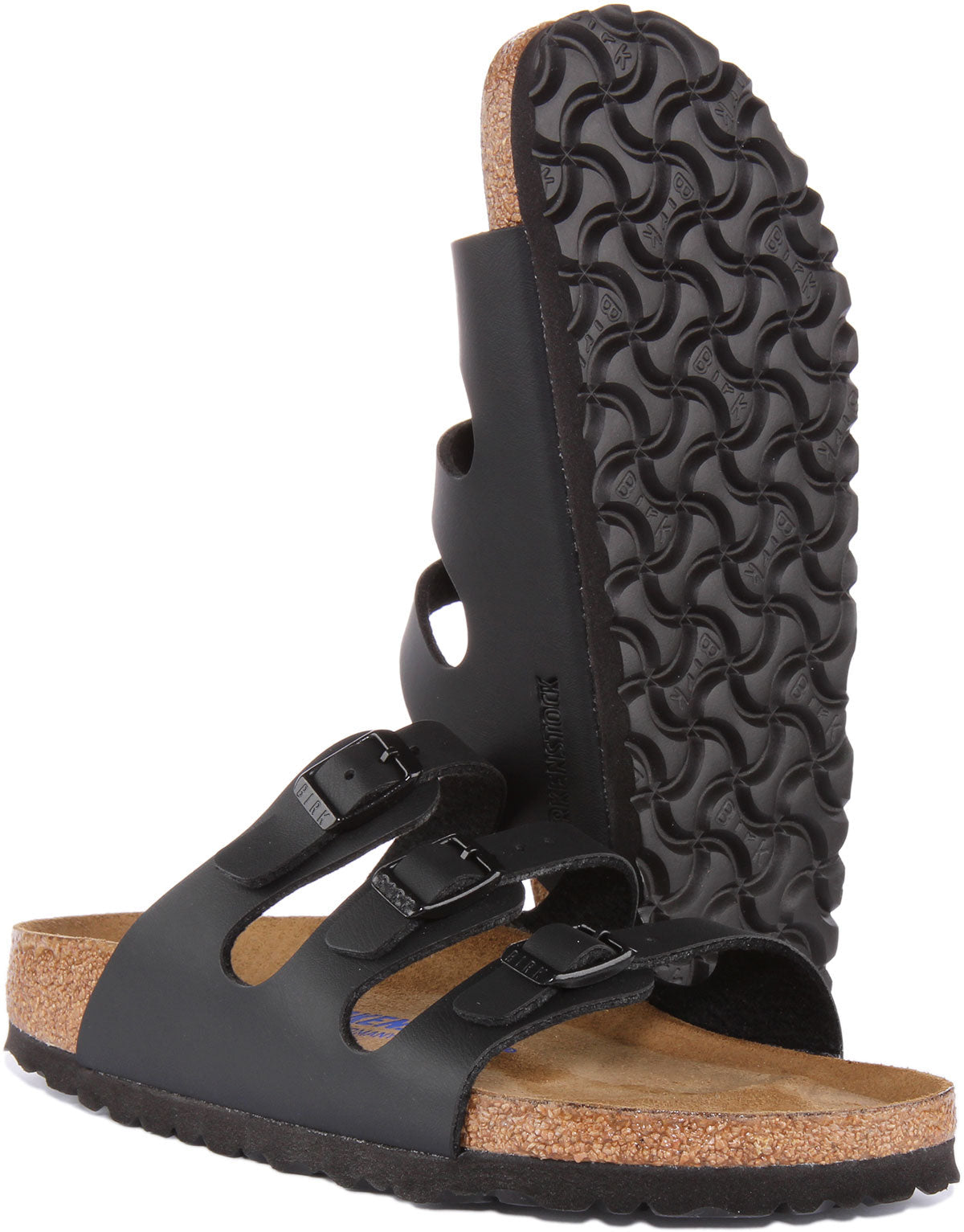 Sandales Birkenstock Florida | Birko-Flor noir pour femmes