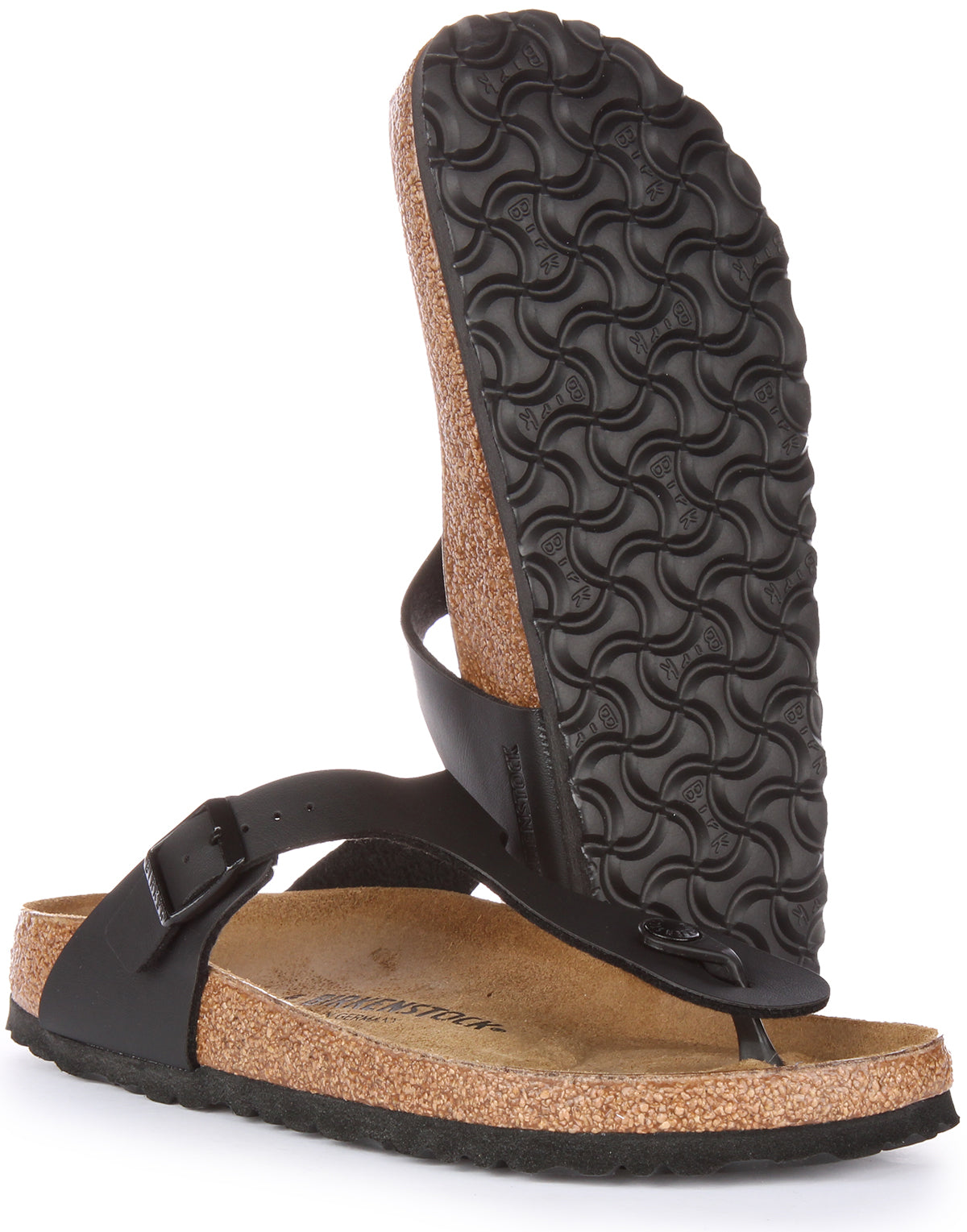 Sandales Birkenstock Gizeh | Birko-Flor noir pour femme