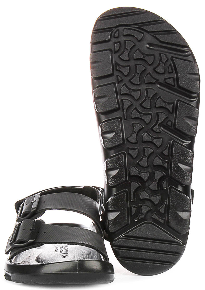 Birkenstock Mogami Terra chaussures de sport | cuir véritable noir pour hommes - coupe standard