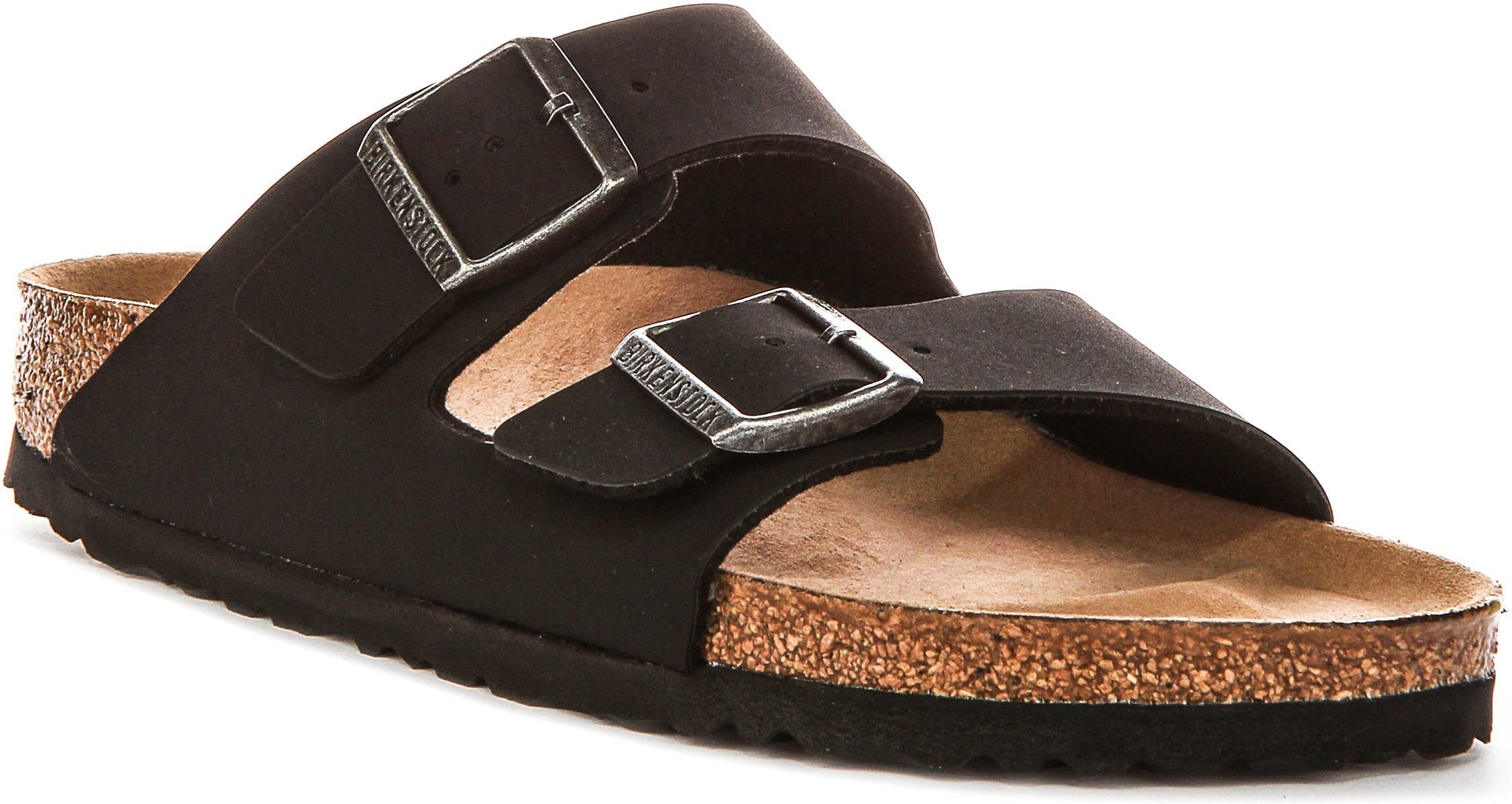 Sandali Birkenstock Arizona | Birko-Flor nero - adatti ai vegani per uomo e donna - calzata stretta