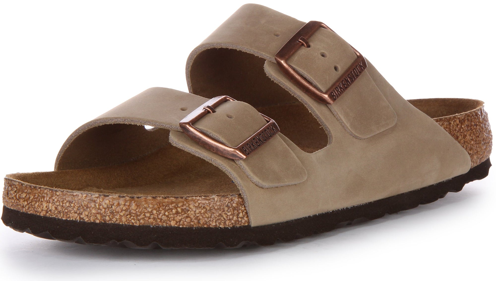 Sandales Birkenstock Arizona | Cuir véritable marron pour homme et femme