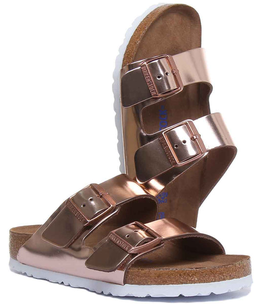 Sandali Birkenstock Arizona | Birko-Flor color rame - plantare morbido da donna