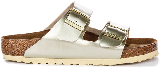Sandales Birkenstock Arizona | Birko-Flor doré pour enfants