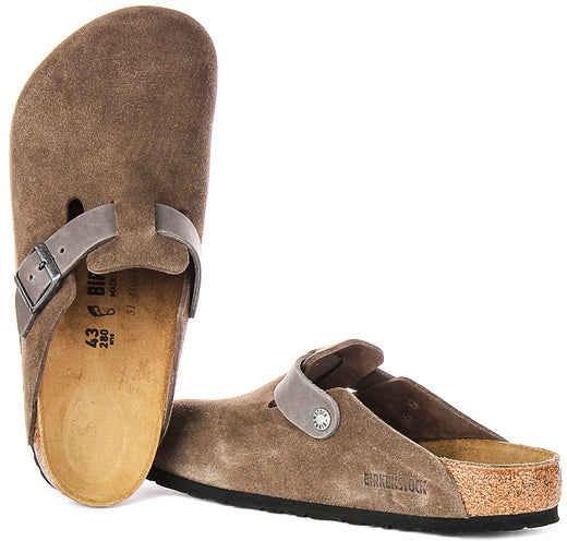 Birkenstock Boston sabots | Birko-Flor marron pour hommes et femmes