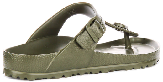 Birkenstock Gizeh sandales | EVA kaki pour hommes et femmes - coupe standard