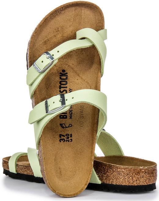 Sandales Birkenstock Mayari | Cuir nubuck vert citron pour femmes