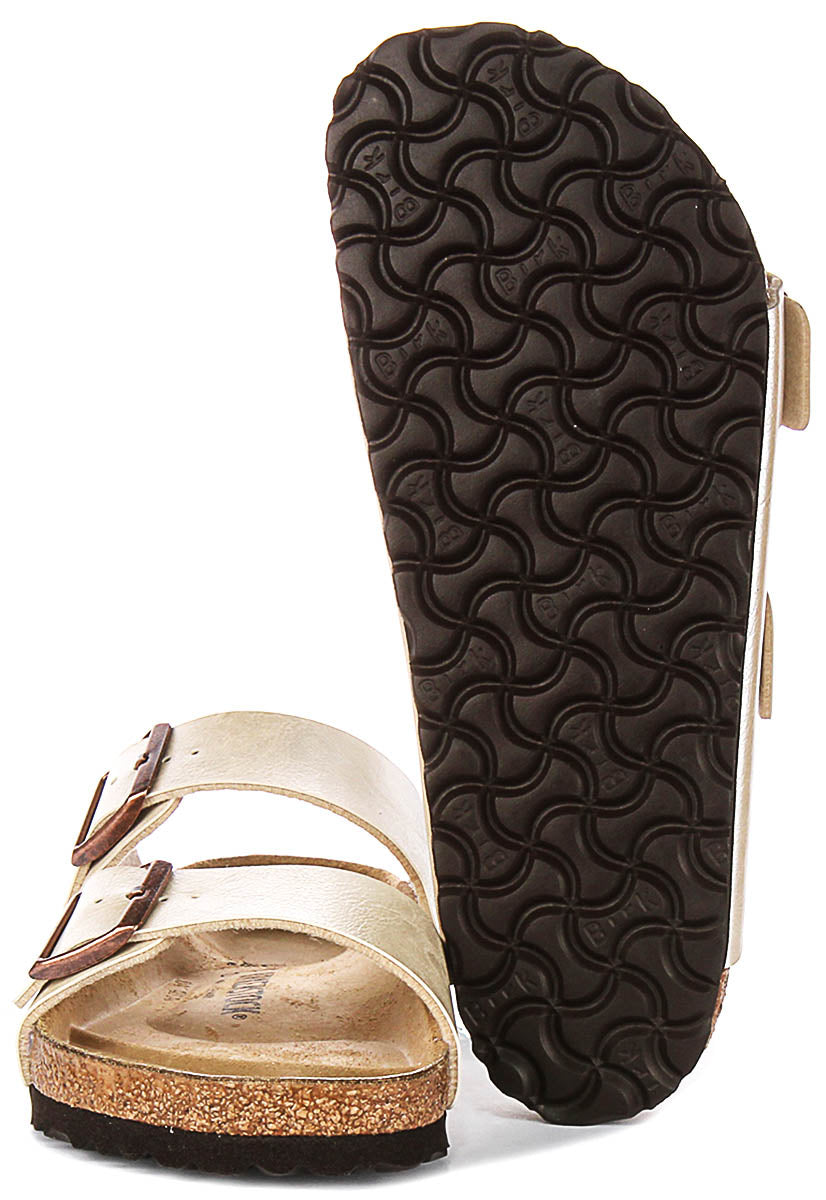 Sandalias Birkenstock Arizona | Birko-Flor blanco perla para mujer - Ajuste regular