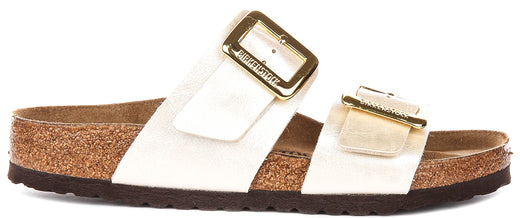Zoccoli Birkenstock Sydney Cushion | Birko-Flor bianco perla da donna - calzata regolare