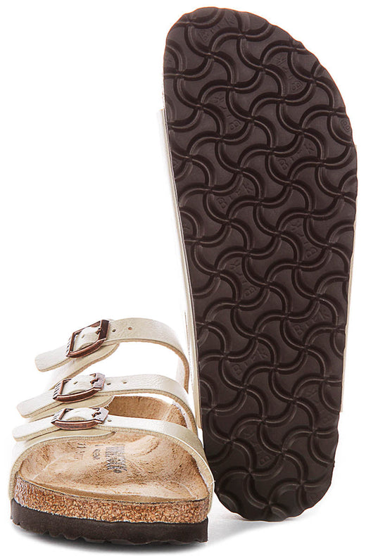 Sandali Birkenstock Florida | Birko-Flor bianco perla da donna - calzata stretta