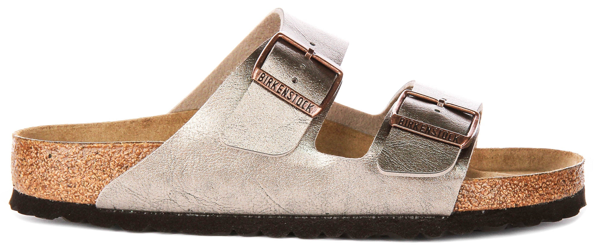 Birkenstock Arizona sandales | Birko-Flor taupe pour femmes - coupe standard