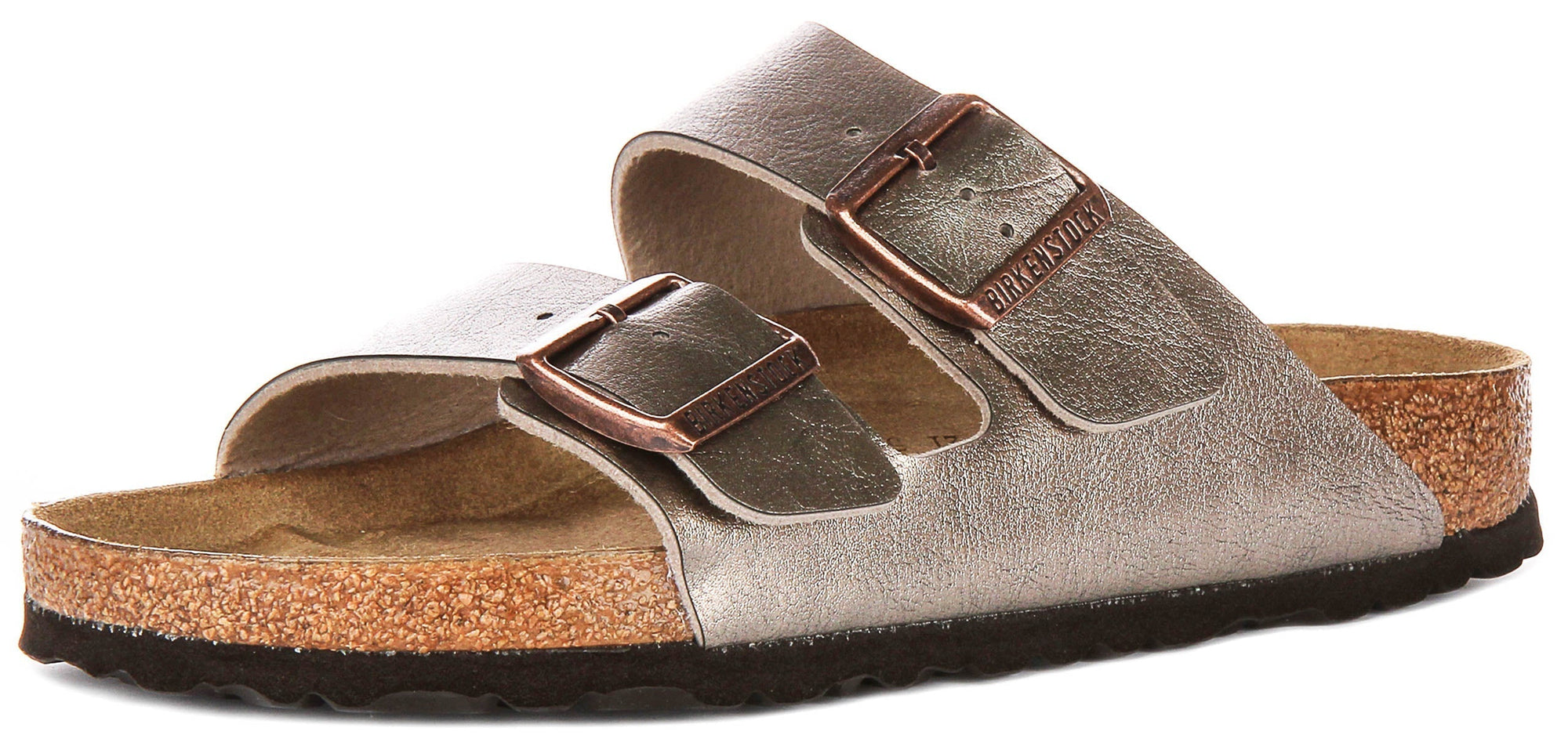 Birkenstock Arizona sandales | Birko-Flor taupe pour femmes - coupe standard