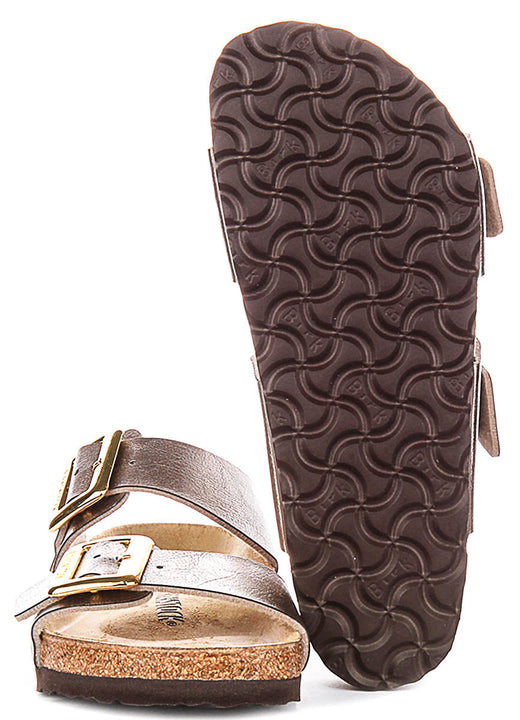 Sabots Birkenstock Sydney Cushion | en cuir suédé taupe pour femmes – largeur normale