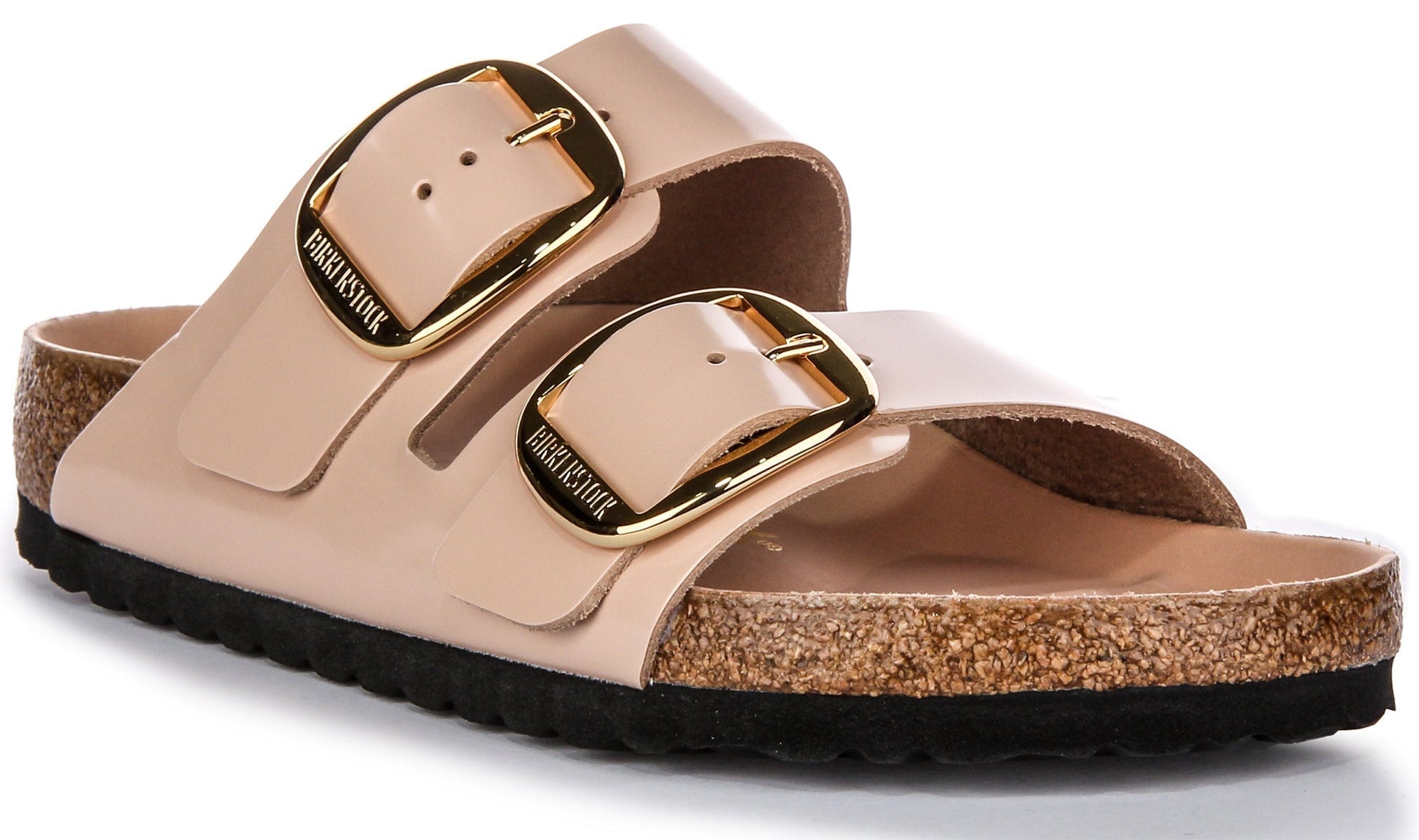 Sandales Birkenstock Arizona | Cuir véritable beige - grande boucle pour femmes
