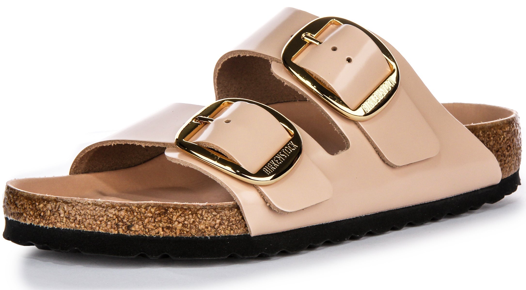 Sandales Birkenstock Arizona | Cuir véritable beige - grande boucle pour femmes