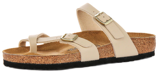 Birkenstock Mayari-sandalen | beige suèdeleer voor heren en dames