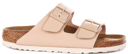 Birkenstock Arizona sandalen | Beige Birko-Flor voor dames - Smalle pasvorm