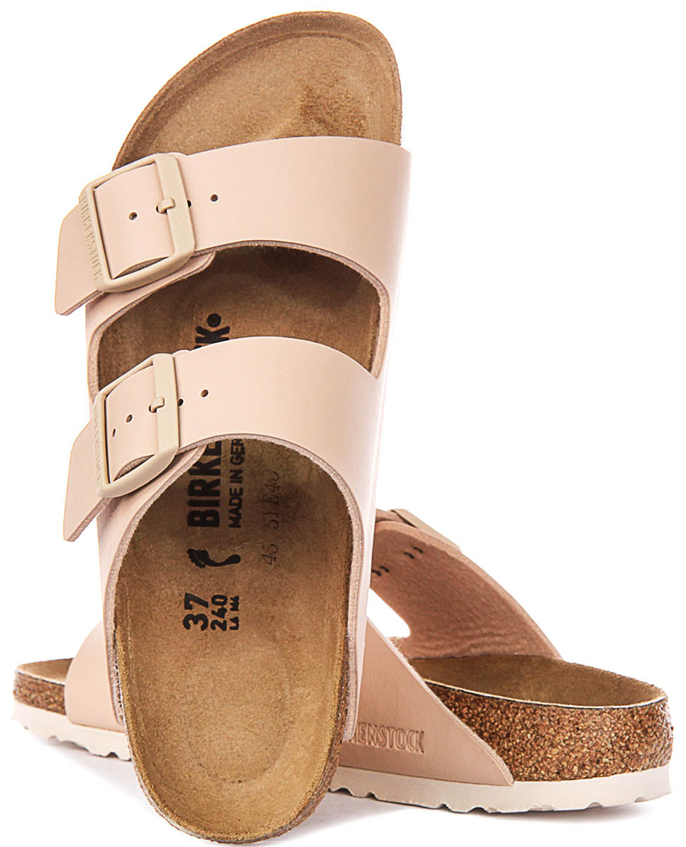 Birkenstock Arizona sandalen | Beige Birko-Flor voor dames - Smalle pasvorm