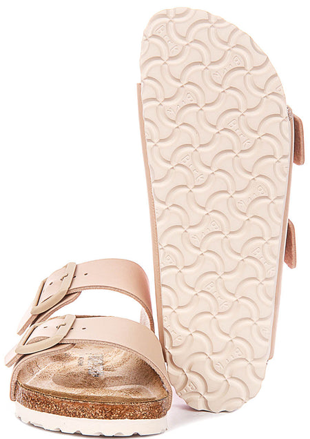Birkenstock Arizona sandalen | Beige Birko-Flor voor dames - Smalle pasvorm