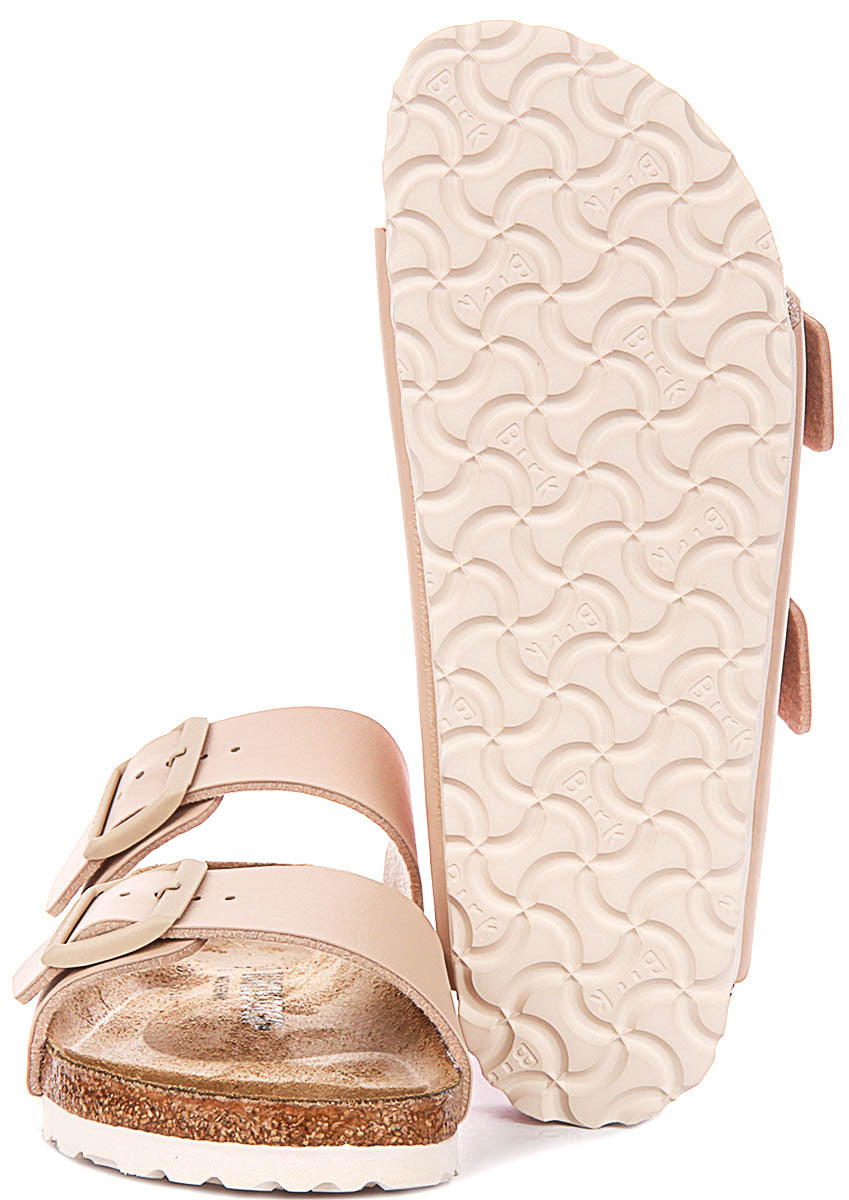 Birkenstock Arizona sandalen | Beige Birko-Flor voor dames - Smalle pasvorm