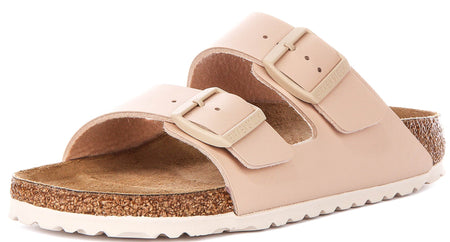 Birkenstock Arizona sandalen | Beige Birko-Flor voor dames - Smalle pasvorm
