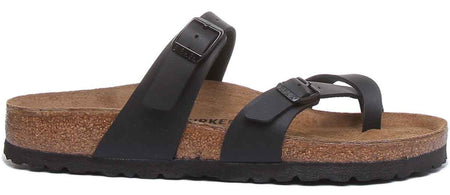 Sandali Birkenstock Mayari | Birko-Flor nero - finitura metallizzata da donna