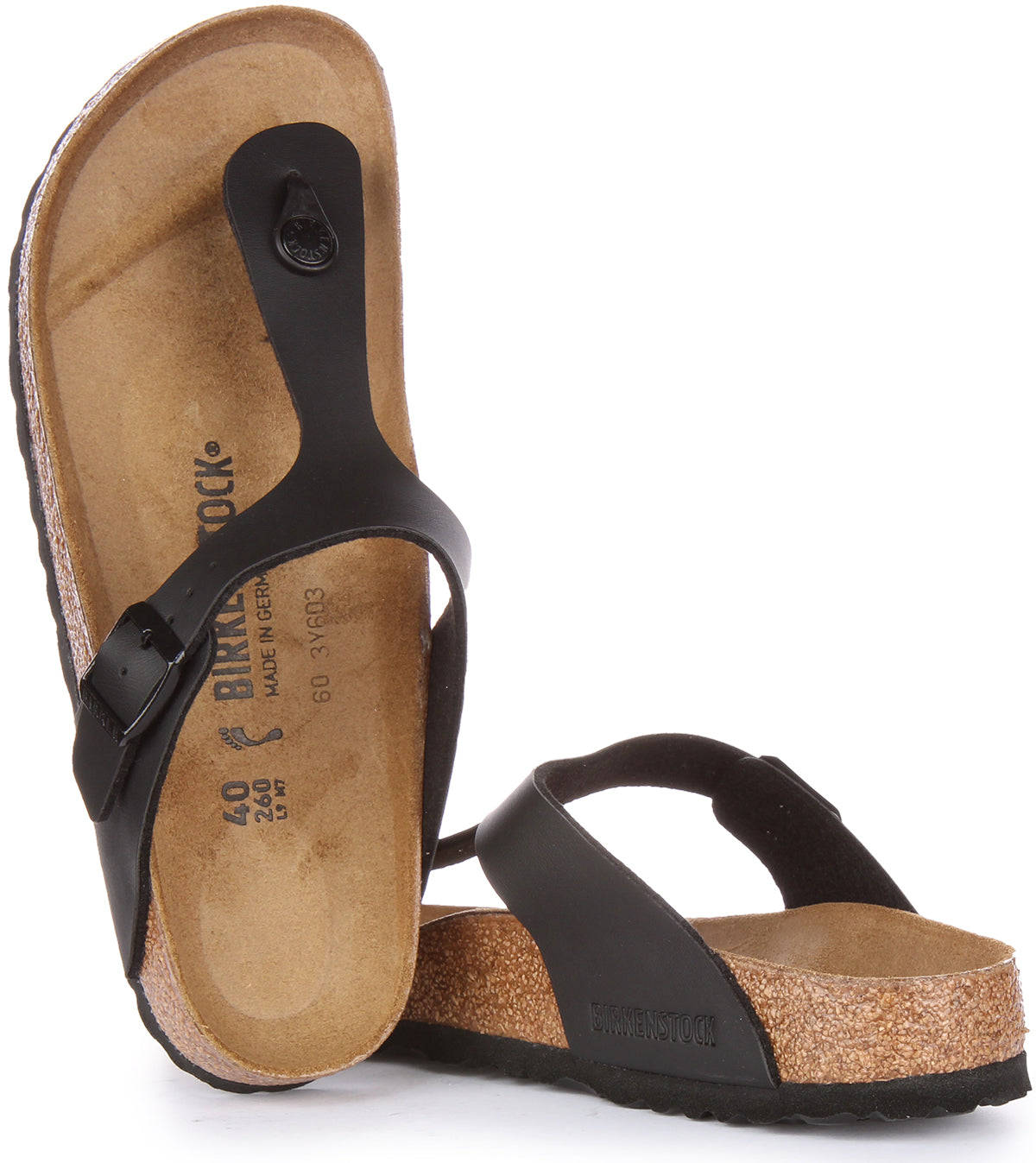 Birkenstock Gizeh-sandalen | Zwart Birko-Flor voor dames