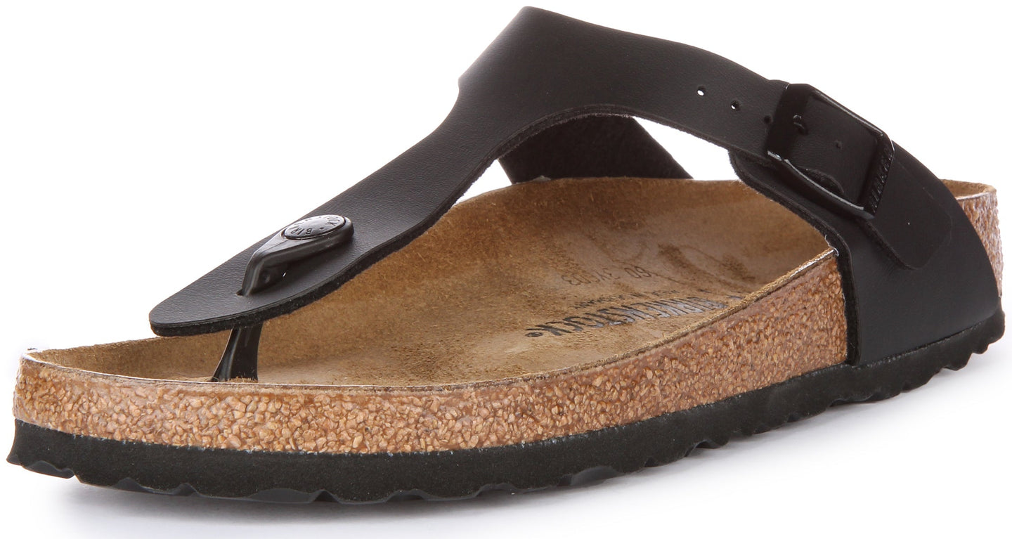Birkenstock Gizeh-sandalen | Zwart Birko-Flor voor dames