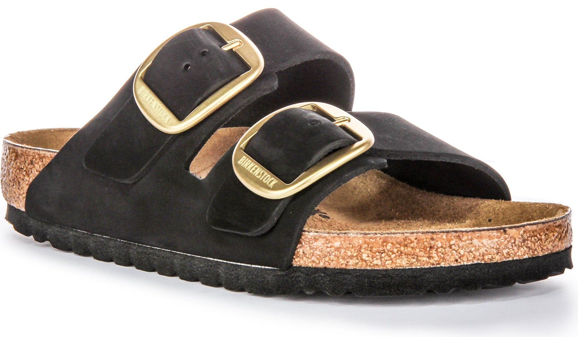 Birkenstock Arizona-sandalen | Zwart suèdeleer - Big Buckle voor dames