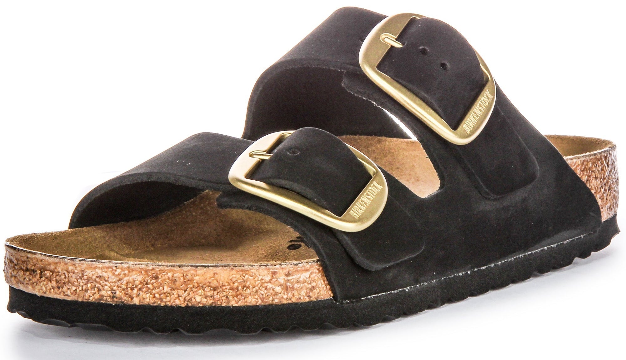 Birkenstock Arizona-sandalen | Zwart suèdeleer - Big Buckle voor dames