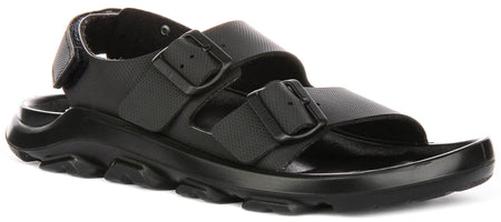 Birkenstock Mogami Terra chaussures de sport | cuir véritable noir pour hommes - coupe standard