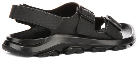 Birkenstock Mogami Terra chaussures de sport | cuir véritable noir pour hommes - coupe standard