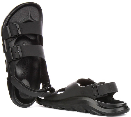 Birkenstock Mogami Terra chaussures de sport | cuir véritable noir pour hommes - coupe standard