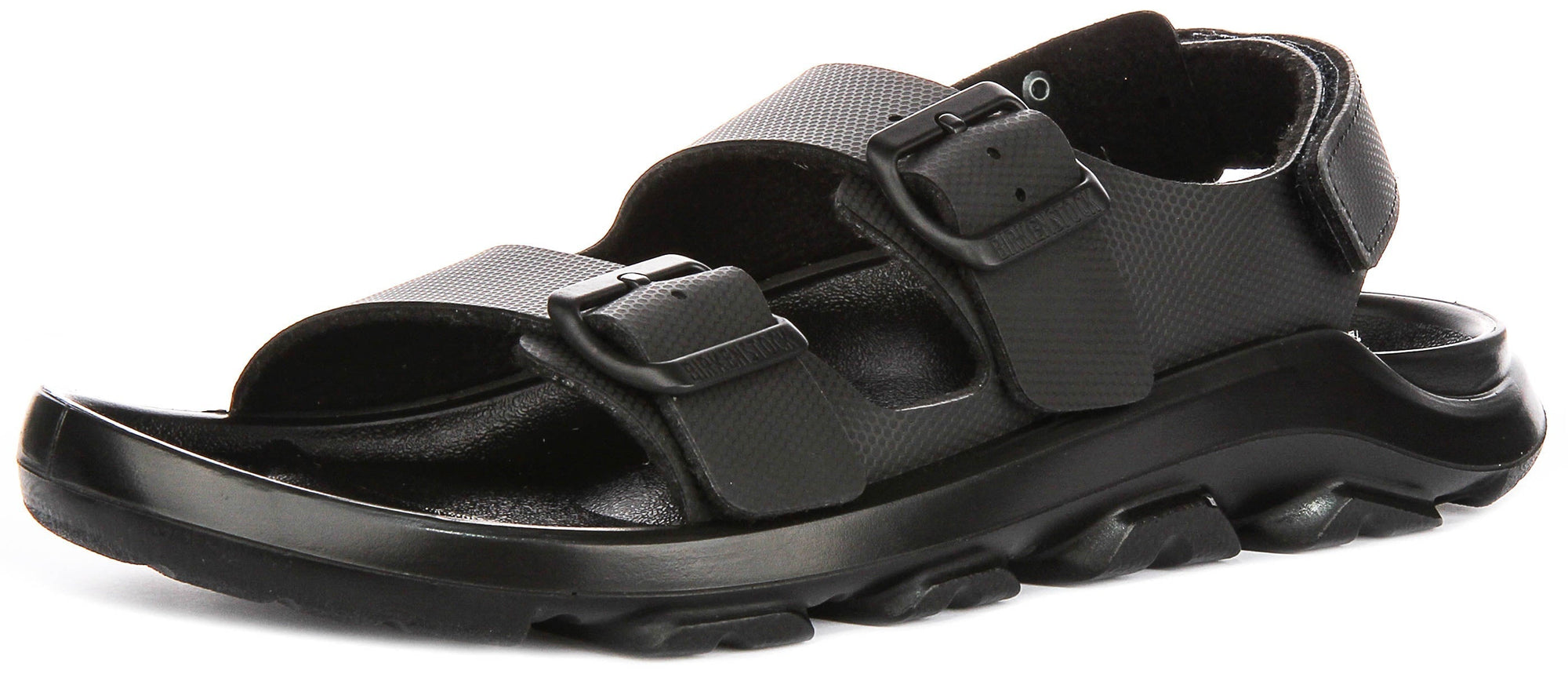 Birkenstock Mogami Terra chaussures de sport | cuir véritable noir pour hommes - coupe standard