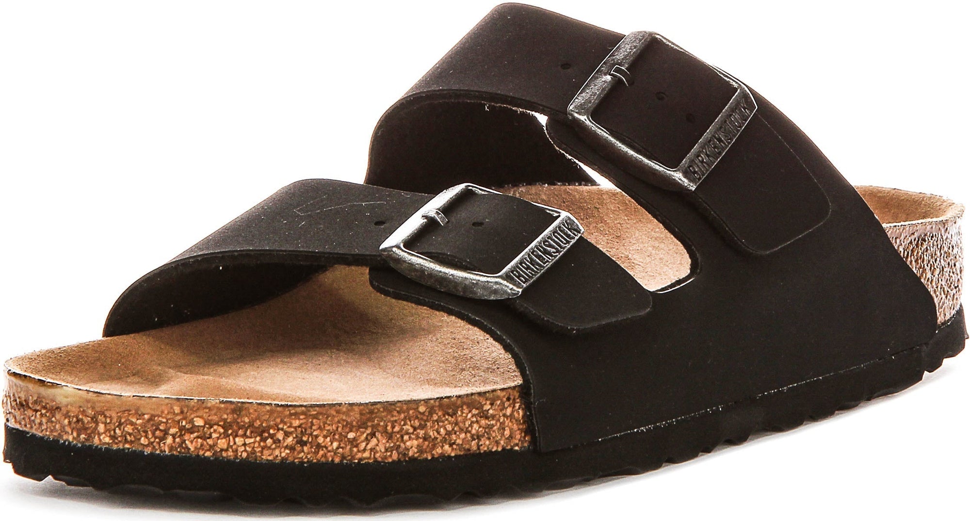 Sandali Birkenstock Arizona | Birko-Flor nero - adatti ai vegani per uomo e donna - calzata stretta
