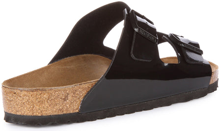 Sandalias Birkenstock Arizona | Birko-Flor negro charolado para hombre y mujer