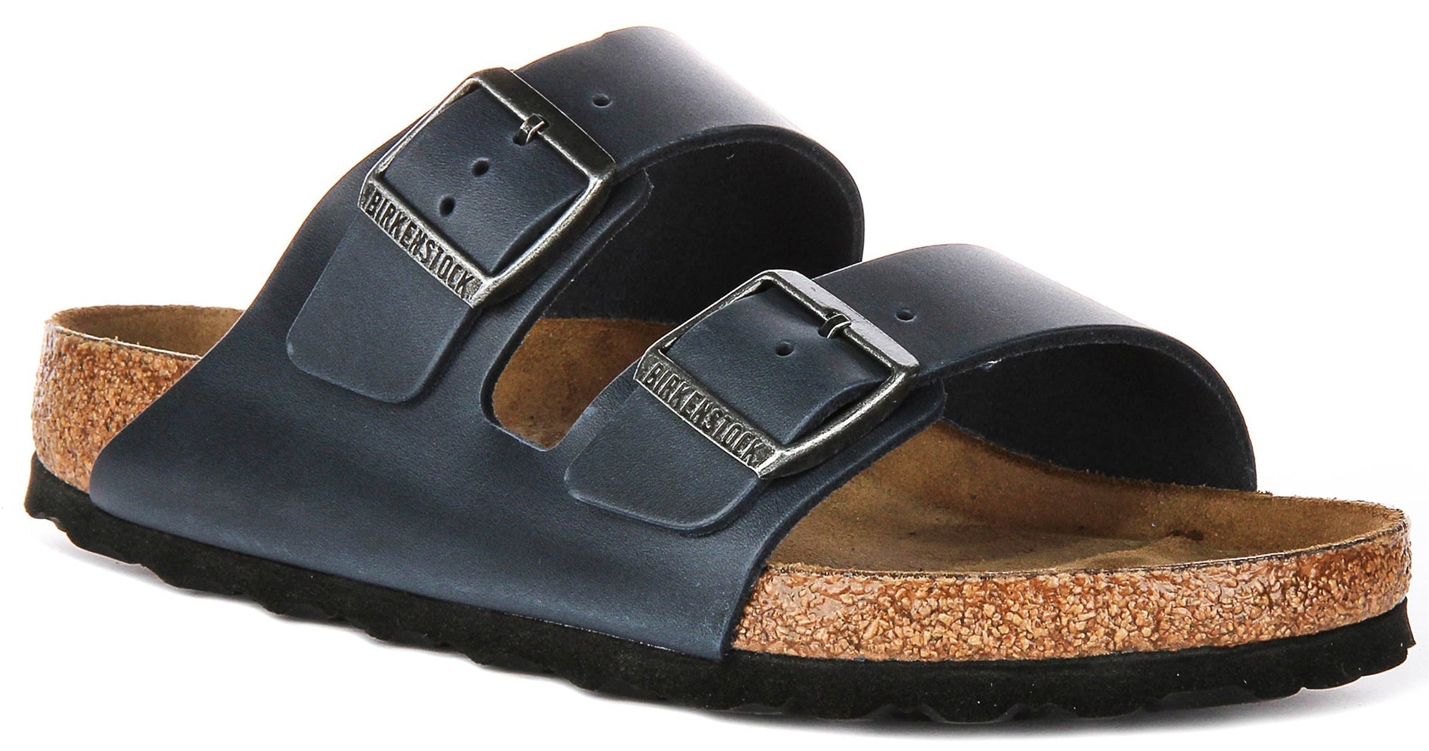 Birkenstock Arizona sandali | Pelle genuina blu - Plantare morbido da uomo e donna - Calzata regolare