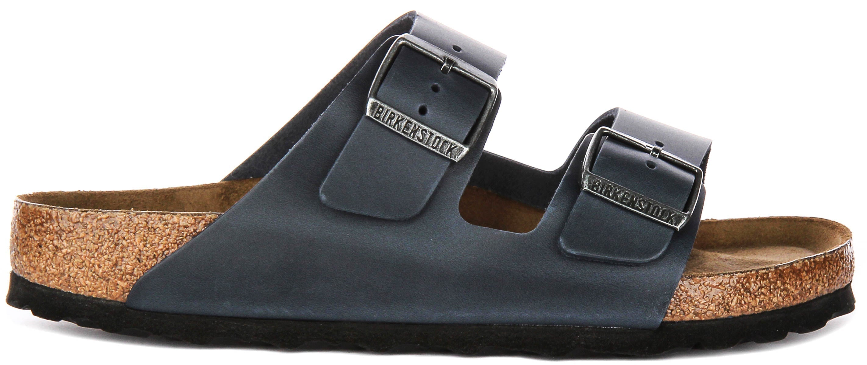 Birkenstock Arizona sandali | Pelle genuina blu - Plantare morbido da uomo e donna - Calzata regolare