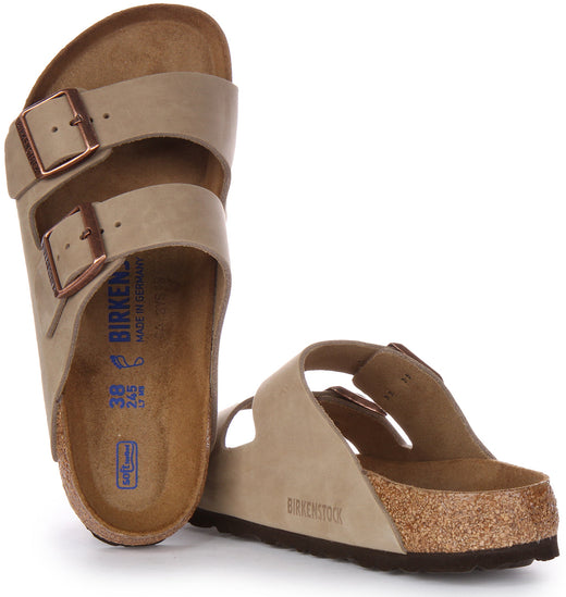 Sandales Birkenstock Arizona | Cuir véritable marron pour homme et femme