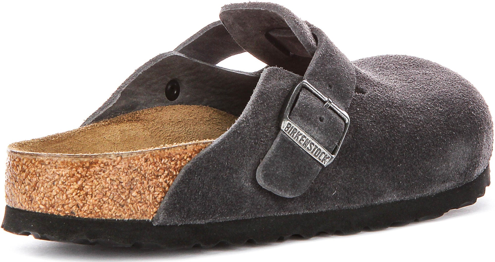 Birkenstock Boston klompen | Antraciet suèdeleer voor heren en dames - Smalle pasvorm