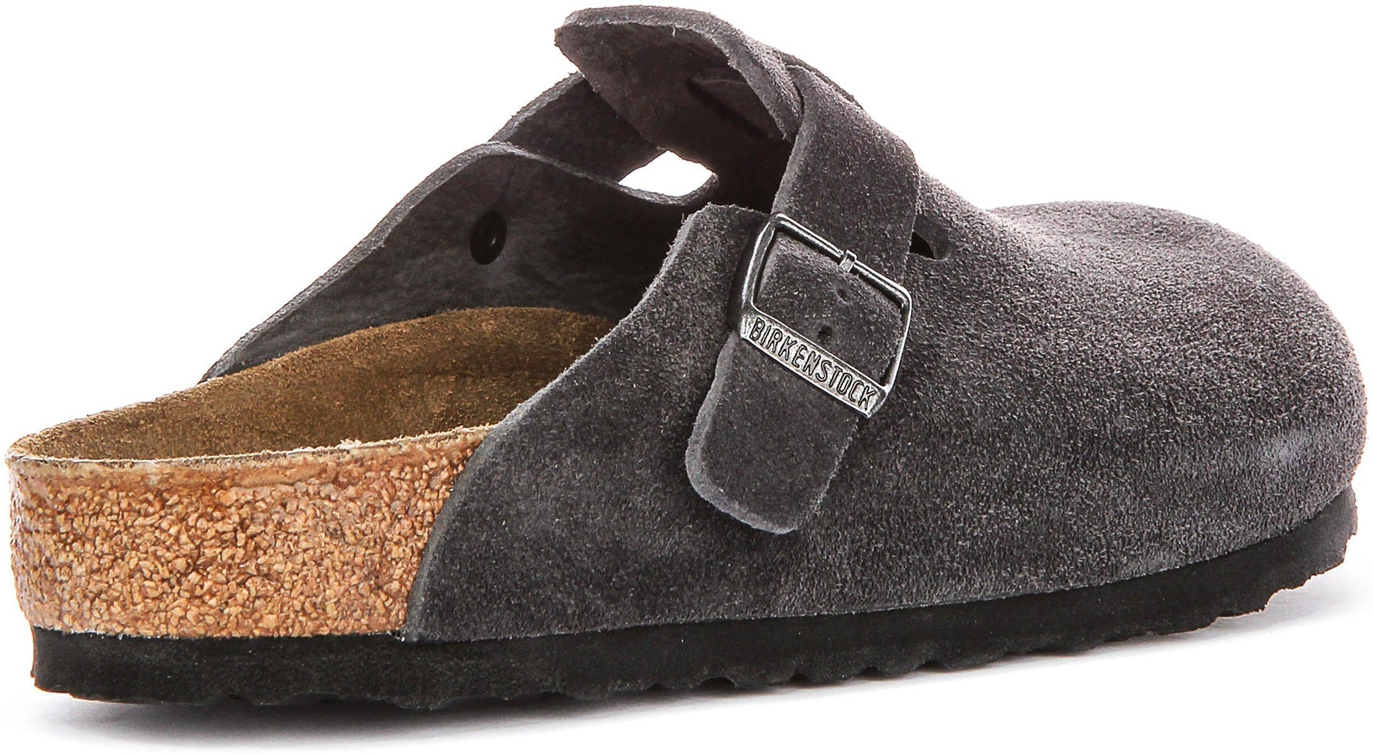 Sabots Birkenstock Boston | Birko-Flor anthracite pour homme et femme - coupe standard