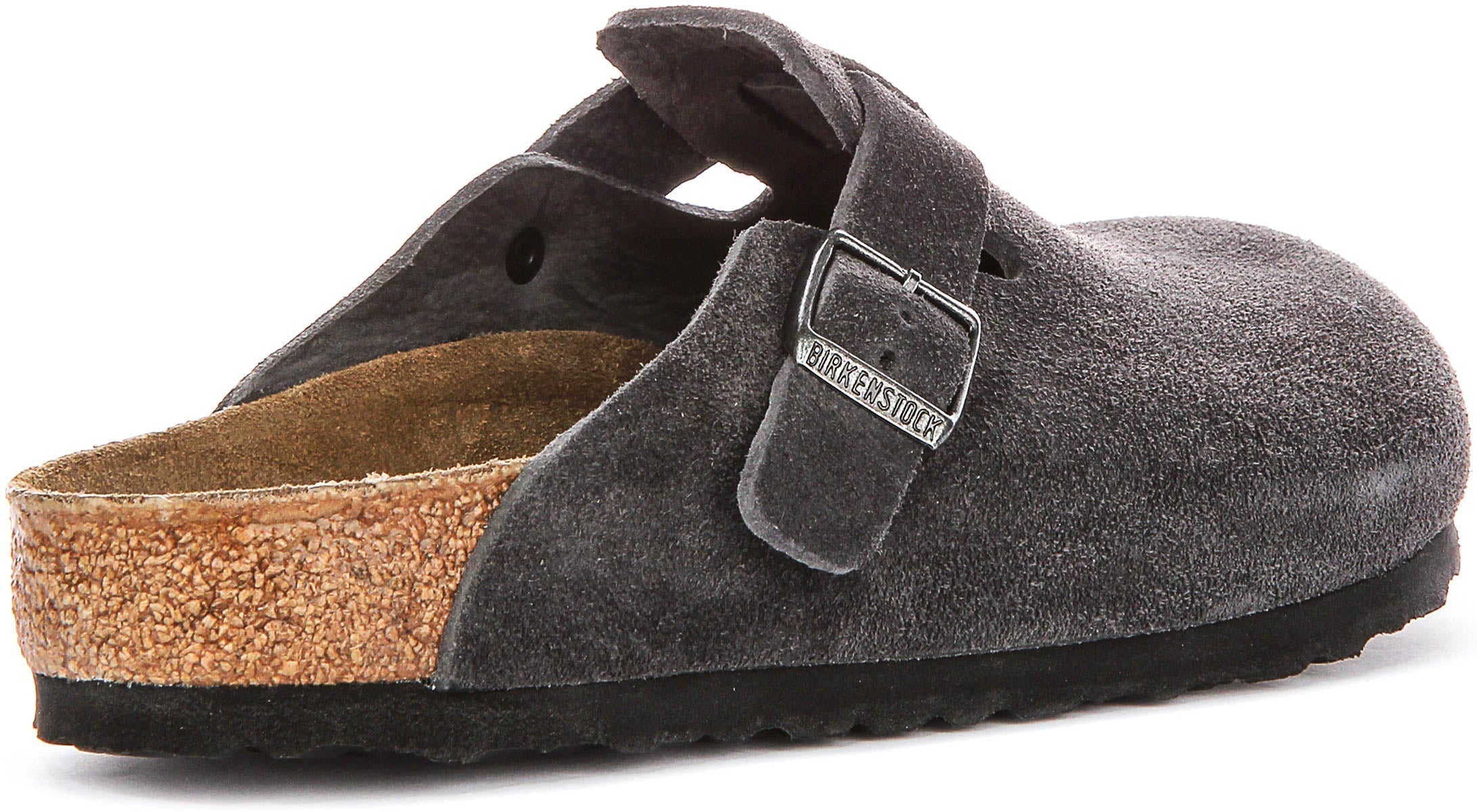 Sabots Birkenstock Boston | Birko-Flor anthracite pour homme et femme - coupe standard