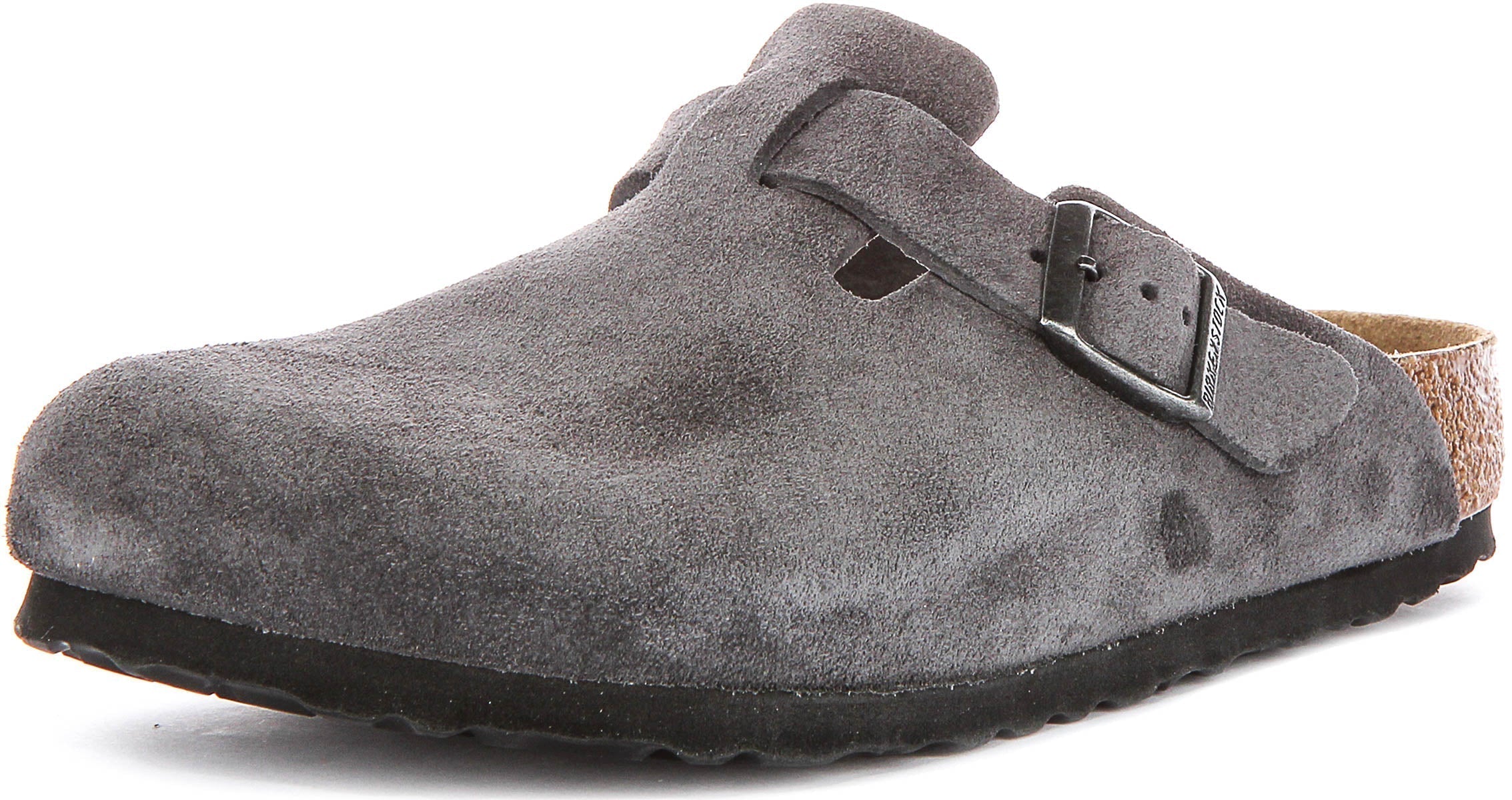 Sabots Birkenstock Boston | Birko-Flor anthracite pour homme et femme - coupe standard