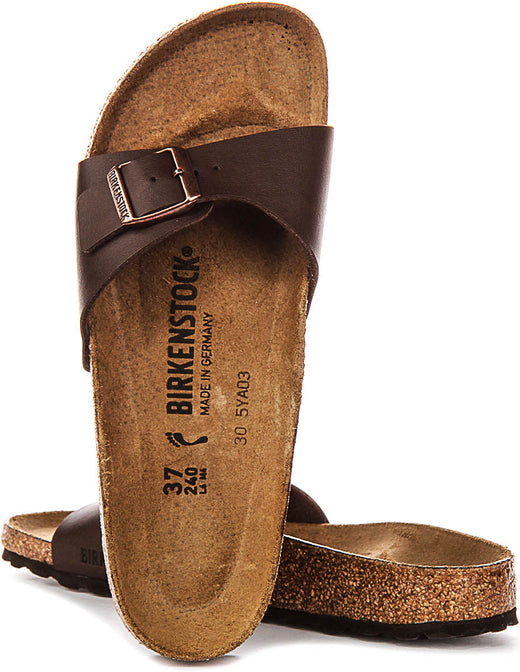 Sandali Birkenstock Madrid | Birko-Flor marrone scuro da donna - calzata stretta