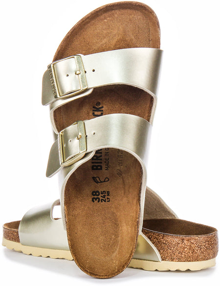 Sandales Birkenstock Arizona | Birko-Flor doré pour enfants