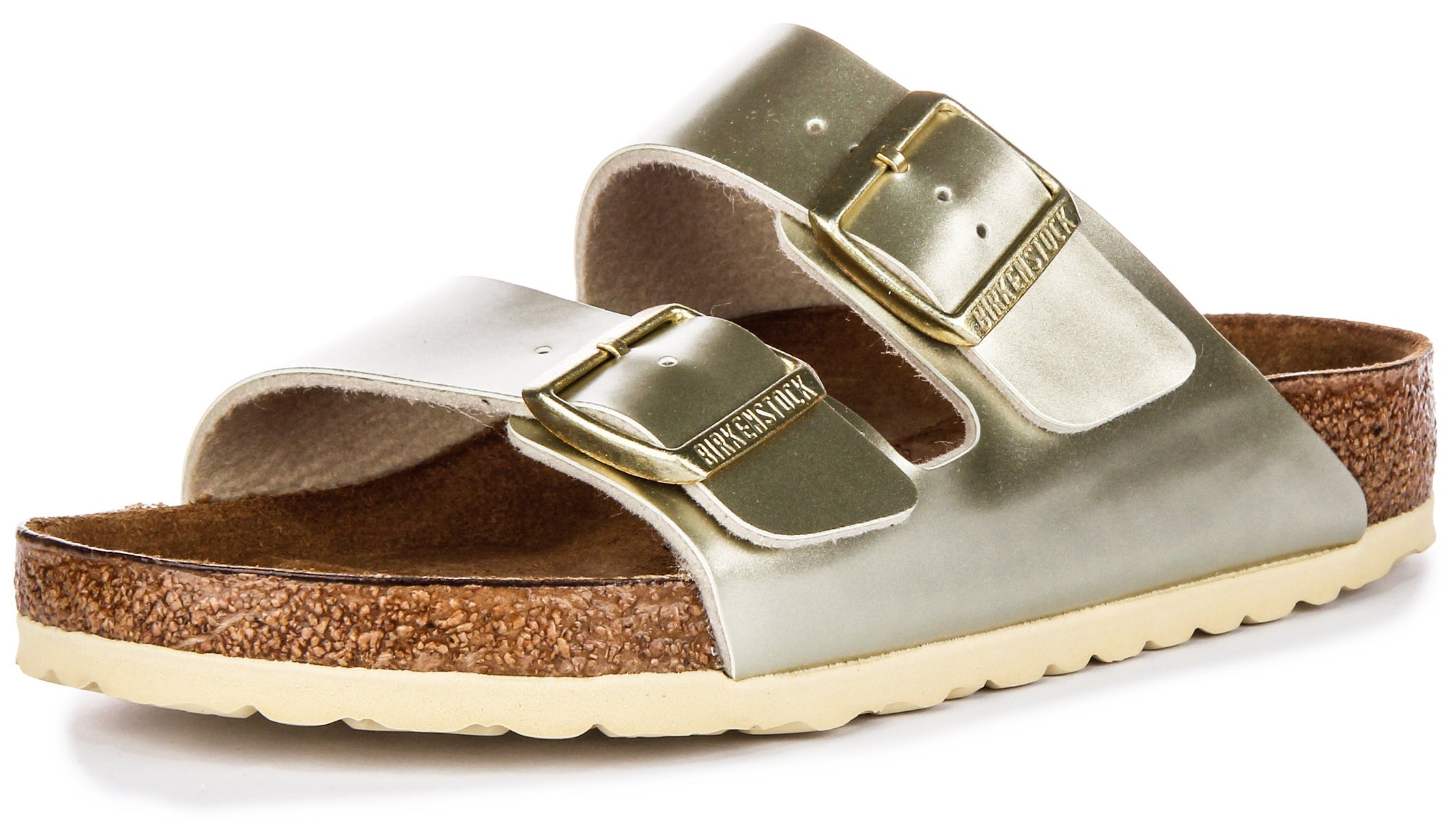 Sandales Birkenstock Arizona | Birko-Flor doré pour enfants