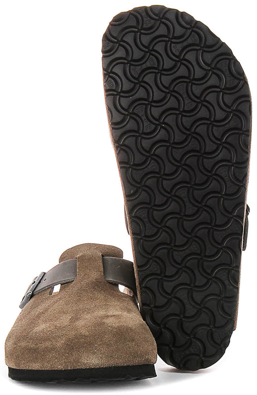 Zuecos Birkenstock Boston | Birko-Flor marrón para hombre y mujer