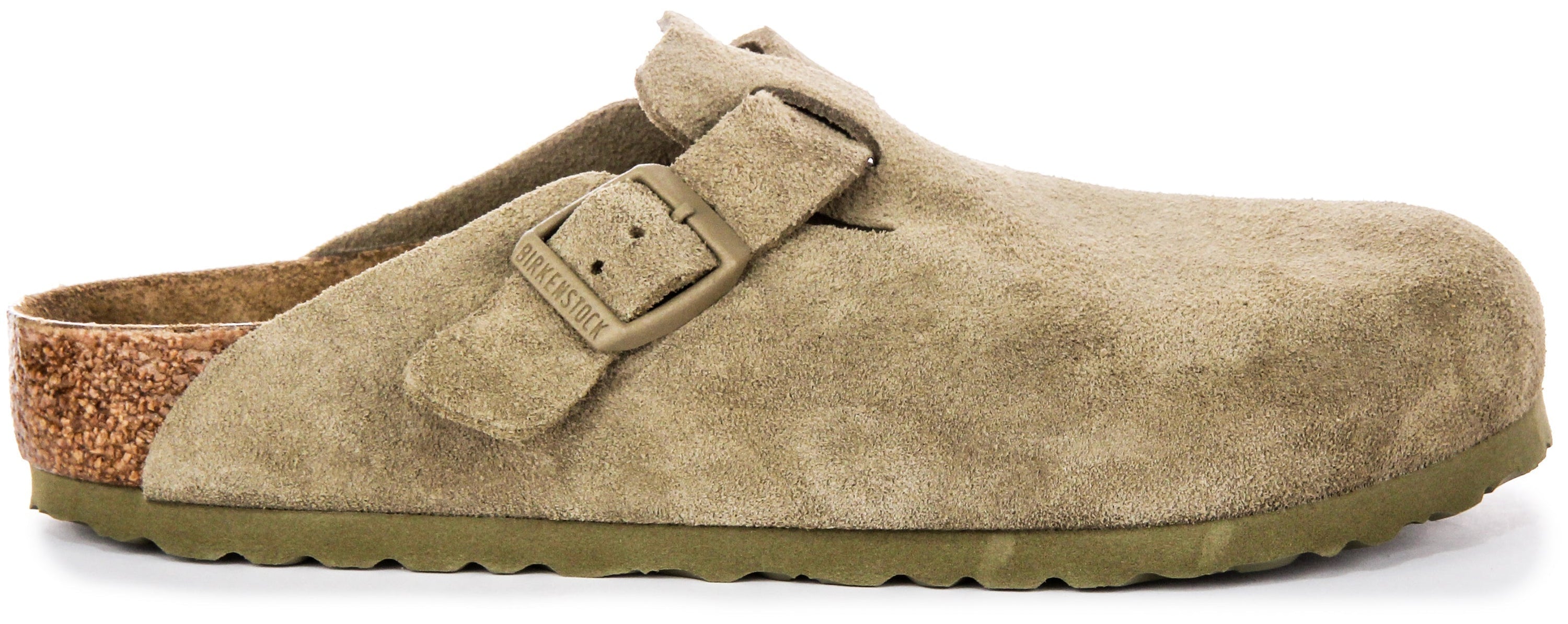 Sabots Birkenstock Boston | Birko-Flor kaki pour hommes et femmes