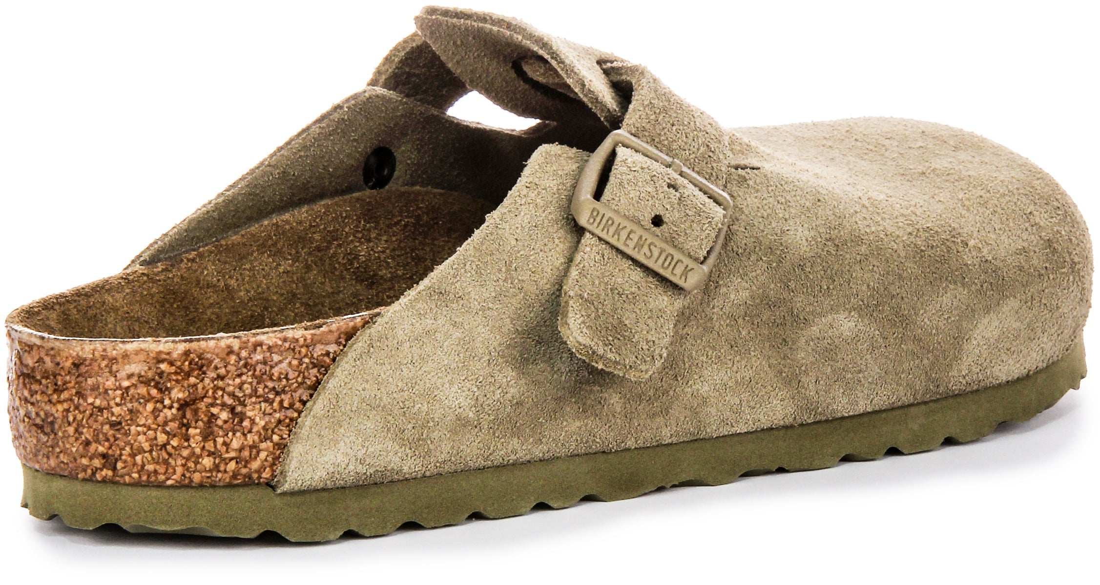 Sabots Birkenstock Boston | Birko-Flor kaki pour hommes et femmes