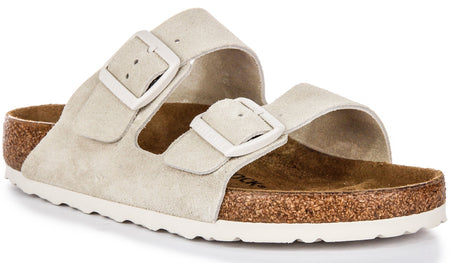Sandali Birkenstock Arizona | Birko-Flor grigio chiaro per donna - Vestibilità regolare